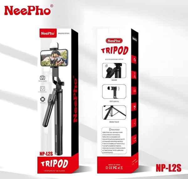NeePho NP-L2S Extendable Selfie Stick with Bluetooth Remote