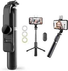 Q07 Bluetooth Selfie Stick with Fill Light & Wireless Remote